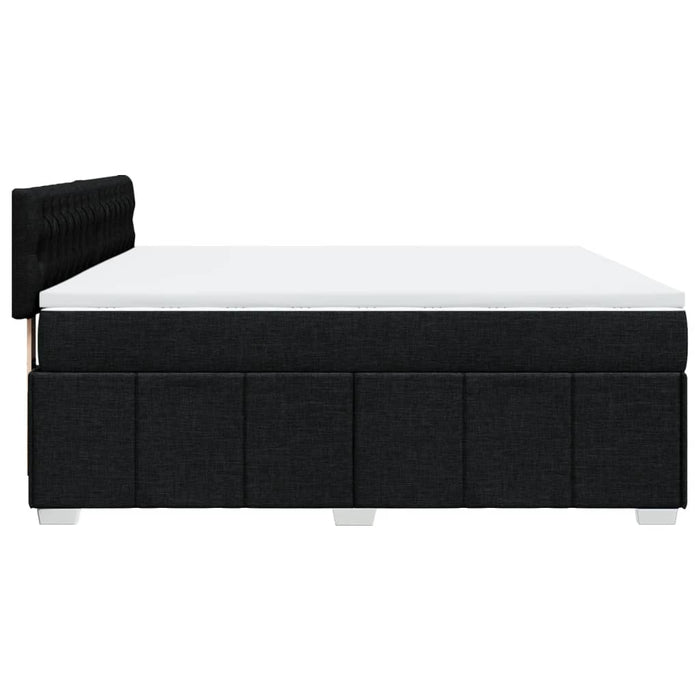 Pat box spring cu saltea, negru, 180x200 cm, catifea - WALTI WALTI