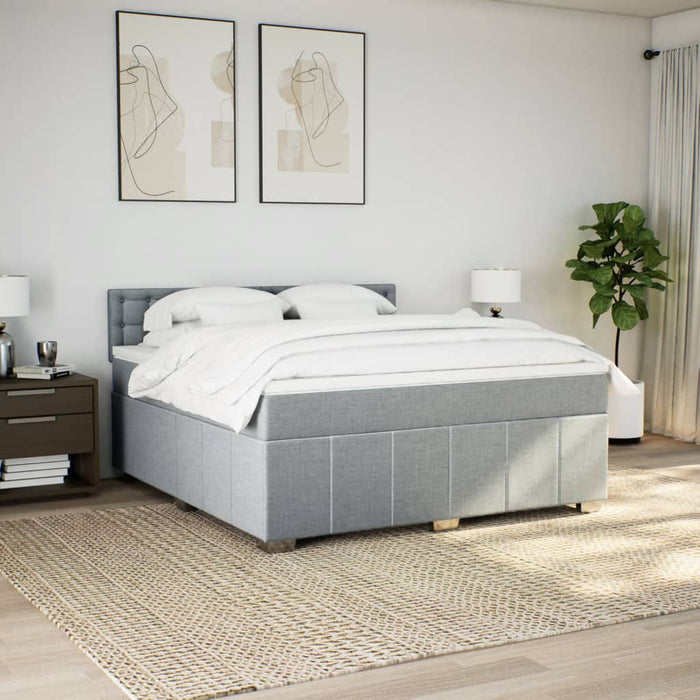 Pat continental, gri deschis, 180x200 cm, material textil - WALTI WALTI