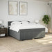 Pat box spring cu saltea, gri închis, 180x200 cm, textil - WALTI WALTI