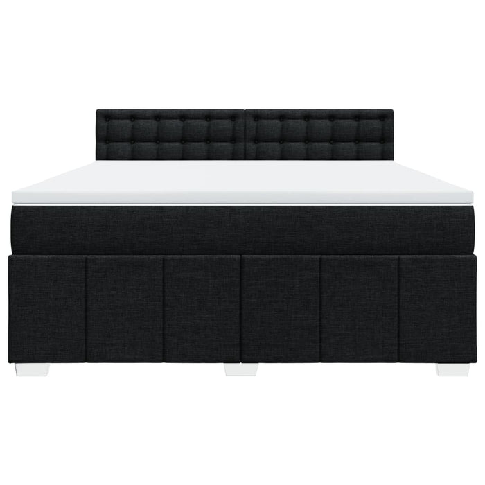 Pat box spring cu saltea, negru, 180x200 cm, catifea - WALTI WALTI