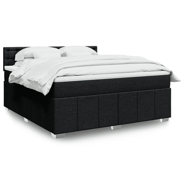 Pat box spring cu saltea, negru, 180x200 cm, catifea - WALTI WALTI