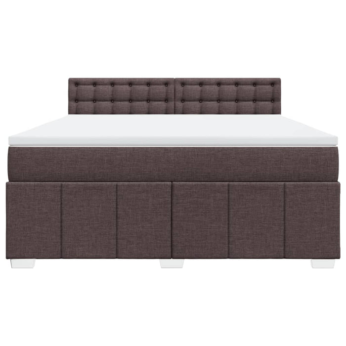 Pat continental cu saltea maro închis 180x200cm material textil - WALTI WALTI