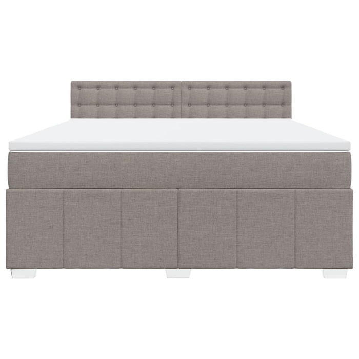 Pat continental cu saltea, gri taupe, 180x200 cm, textil - WALTI WALTI
