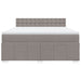 Pat continental cu saltea, gri taupe, 180x200 cm, textil - WALTI WALTI