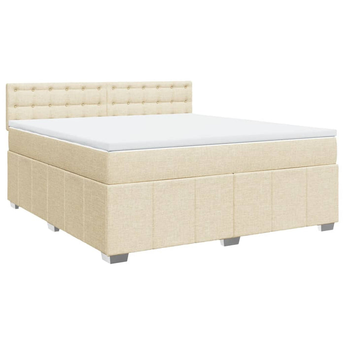 Pat continental cu saltea, crem, 180x200 cm, textil - WALTI WALTI