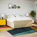Pat continental cu saltea, crem, 180x200 cm, textil - WALTI WALTI