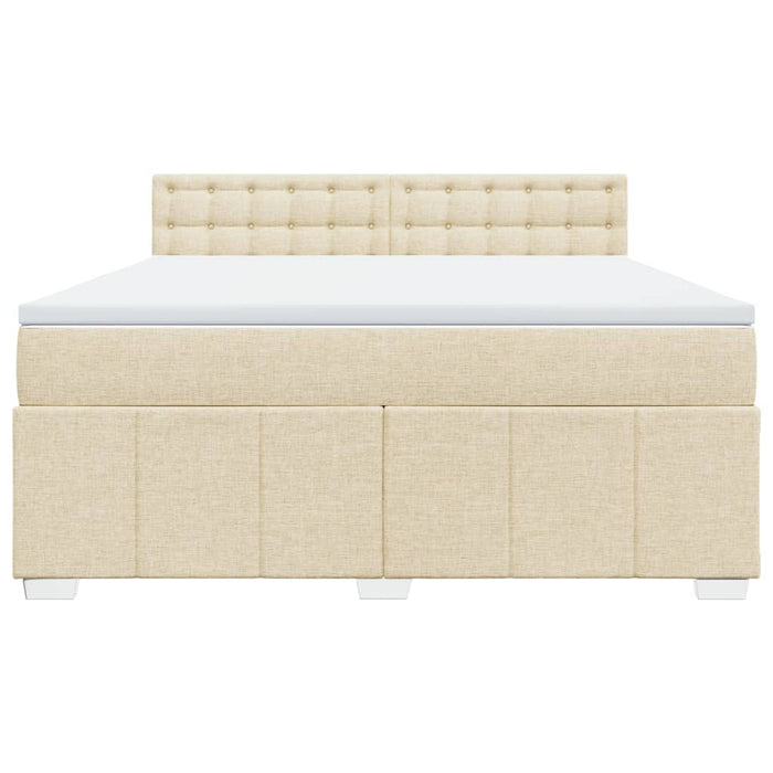 Pat continental cu saltea, crem, 180x200 cm, textil - WALTI WALTI