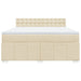 Pat continental cu saltea, crem, 180x200 cm, textil - WALTI WALTI