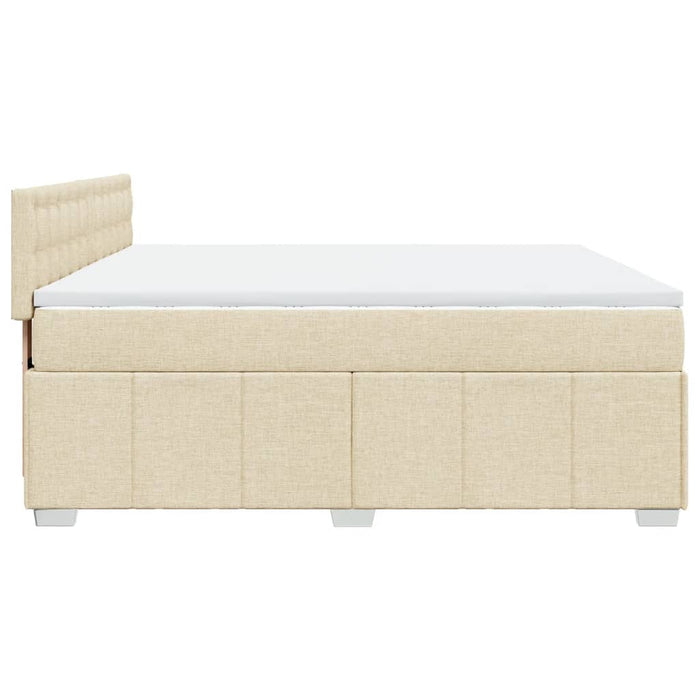 Pat continental cu saltea, crem, 180x200 cm, textil - WALTI WALTI