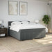 Pat box spring cu saltea, gri închis, 200x200 cm, textil - WALTI WALTI