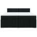 Pat box spring cu saltea, negru, 200x200 cm, textil - WALTI WALTI