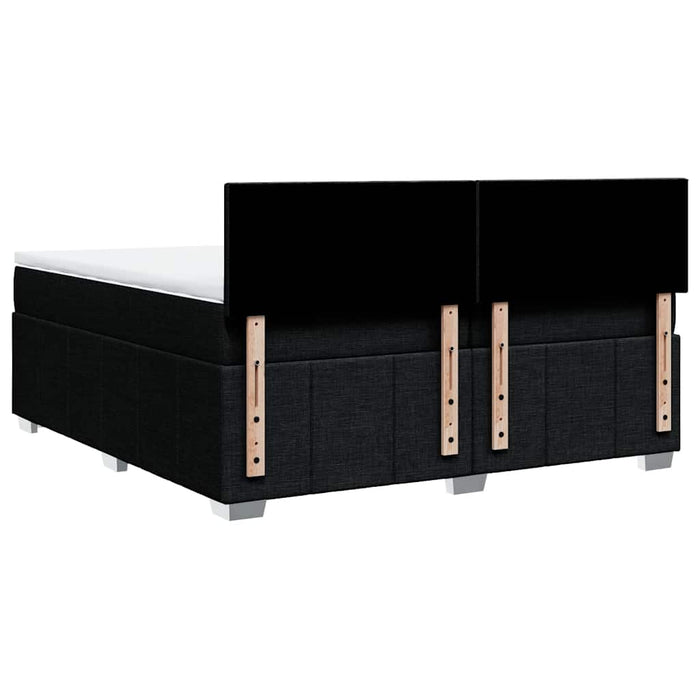 Pat box spring cu saltea, negru, 200x200 cm, textil - WALTI WALTI