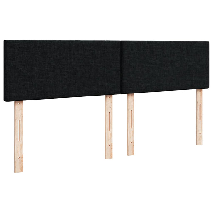 Pat box spring cu saltea, negru, 200x200 cm, textil - WALTI WALTI