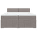Pat box spring cu saltea, gri taupe, 200x200 cm, textil - WALTI WALTI