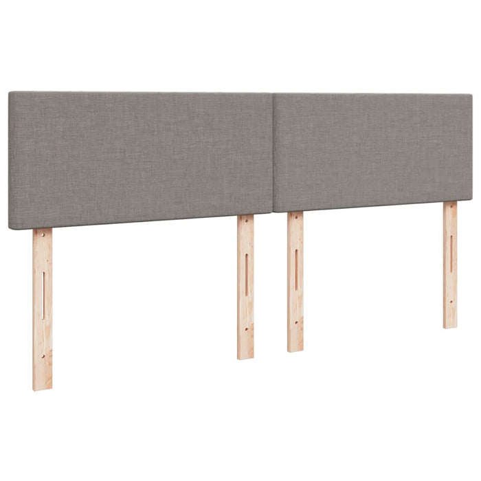 Pat box spring cu saltea, gri taupe, 200x200 cm, textil - WALTI WALTI