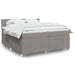 Pat box spring cu saltea, gri taupe, 200x200 cm, textil - WALTI WALTI