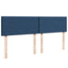 Pat box spring cu saltea, albastru, 200x200 cm, textil - WALTI WALTI