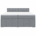 Pat box spring cu saltea, gri deschis, 200x200 cm, textil - WALTI WALTI