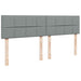 Pat box spring cu saltea, gri deschis, 200x200 cm, textil - WALTI WALTI