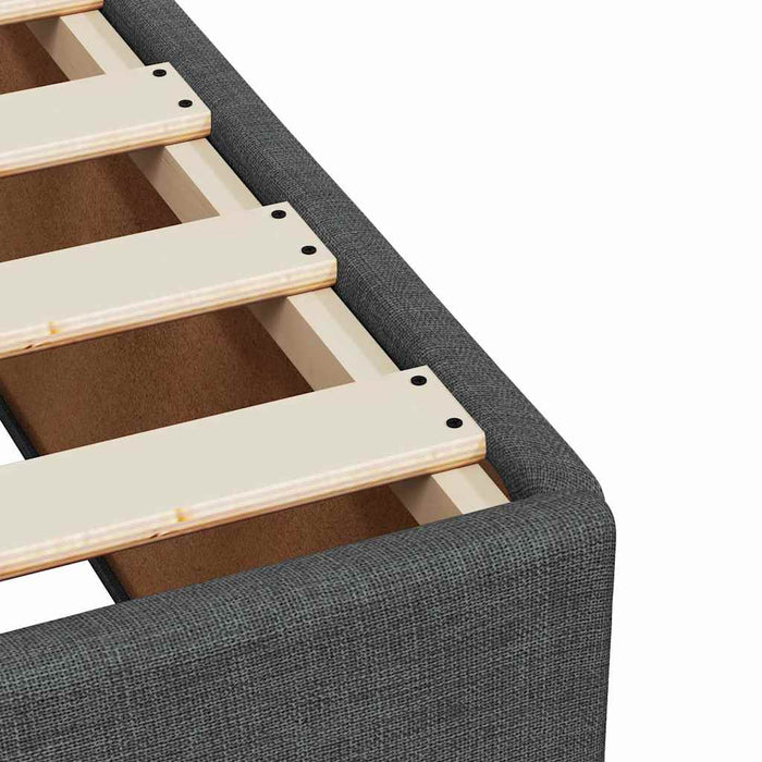 Pat box spring cu saltea, gri închis, 200x200 cm, textil - WALTI WALTI