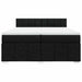 Pat box spring cu saltea, negru, 200x200 cm, textil - WALTI WALTI