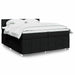 Pat box spring cu saltea, negru, 200x200 cm, textil - WALTI WALTI
