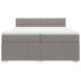 Pat box spring cu saltea, gri taupe, 200x200 cm, textil - WALTI WALTI