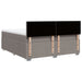 Pat box spring cu saltea, gri taupe, 200x200 cm, textil - WALTI WALTI