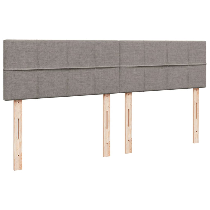 Pat box spring cu saltea, gri taupe, 200x200 cm, textil - WALTI WALTI