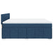 Pat box spring cu saltea, albastru, 200x200 cm, textil - WALTI WALTI