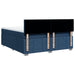 Pat box spring cu saltea, albastru, 200x200 cm, textil - WALTI WALTI