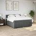 Pat box spring cu saltea, gri închis, 200x200 cm, textil - WALTI WALTI