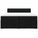 Pat box spring cu saltea, negru, 200x200 cm, textil - WALTI WALTI
