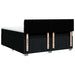 Pat box spring cu saltea, negru, 200x200 cm, textil - WALTI WALTI