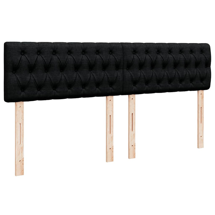 Pat box spring cu saltea, negru, 200x200 cm, textil - WALTI WALTI