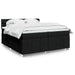 Pat box spring cu saltea, negru, 200x200 cm, textil - WALTI WALTI