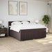 Pat box spring cu saltea, maro închis, 200x200 cm, textil - WALTI WALTI