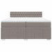 Pat box spring cu saltea, gri taupe, 200x200 cm, textil - WALTI WALTI