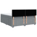 Pat box spring cu saltea, gri deschis, 200x200 cm, textil - WALTI WALTI