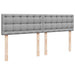 Pat box spring cu saltea, gri deschis, 200x200 cm, textil - WALTI WALTI