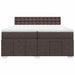 Pat box spring cu saltea, maro închis, 200x200 cm, textil - WALTI WALTI