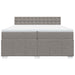 Pat box spring cu saltea, gri taupe, 200x200 cm, textil - WALTI WALTI