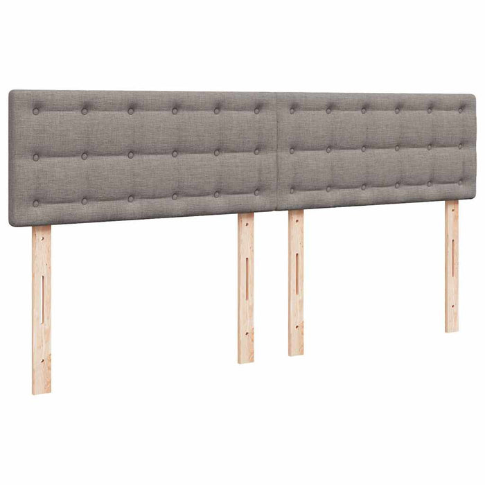 Pat box spring cu saltea, gri taupe, 200x200 cm, textil - WALTI WALTI