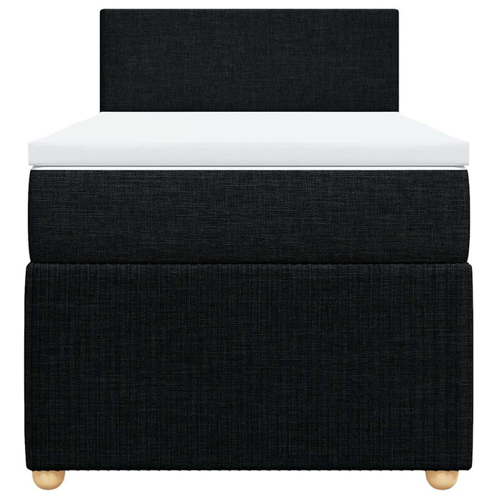 Pat box spring cu saltea, negru, 80x200 cm, textil - WALTI WALTI