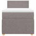 Pat box spring cu saltea, gri taupe, 80x200 cm, textil - WALTI WALTI