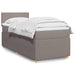 Pat box spring cu saltea, gri taupe, 80x200 cm, textil - WALTI WALTI