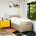 Pat box spring cu saltea, crem, 80x200 cm, textil - WALTI WALTI