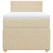 Pat box spring cu saltea, crem, 80x200 cm, textil - WALTI WALTI