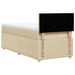 Pat box spring cu saltea, crem, 80x200 cm, textil - WALTI WALTI