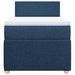 Pat box spring cu saltea, albastru, 80x200 cm, textil - WALTI WALTI